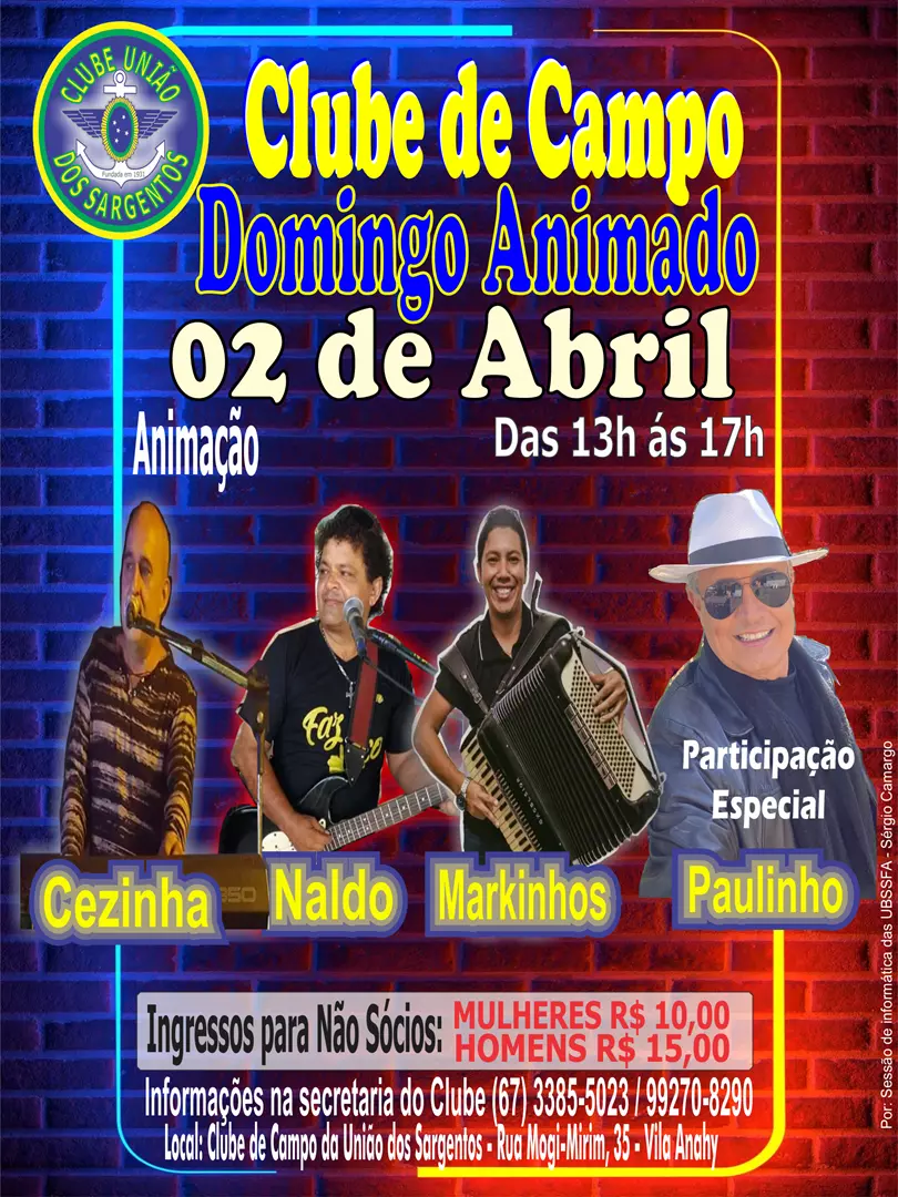 Domingo Animado no Clube de Campo 02/04/2023